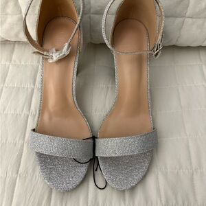 Charlotte Russe Glittery Silver Heels